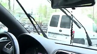 Public City Car Ride: Solo Female Orgasm with a Sex Toy