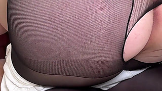 19yo Kris Gets Her Pussy Creampied in Her Black Pantyhose by Bwc Stud