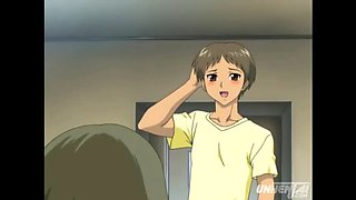 Uncensored Hentai: Horny Teen Boy Begs Busty MILF for Sex - Big Tits Anime