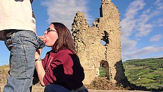 Stranger Cum in my Throat after Public Blowjob - little