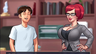 Hot bank manager fucking at office summer time saga game