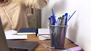 Boss Krista Shyann Dominates Employee - Pussy Eating in Office