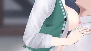 Cartoon girl in school fuck bf and gaving blowjob