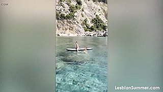 Behind the Scenes: Hot Lesbian Babes in Bikinis on Vacation