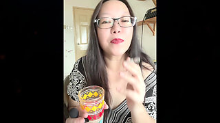 Darkside Smoking Asian: Smoking 3 Cigarettes & Swallowing Ash in Coffee