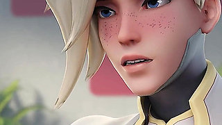 Overwatch Mercy Dr. Ziegler - Patient’s BBC Double Penetration Animation