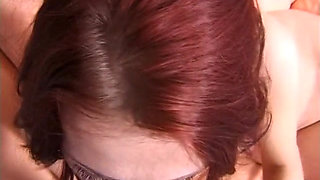 Redhead chick gets doggystyled at the casting in POV