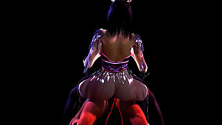 3D Big Boobs Asian Stripper Naked Her Perfect Boobs
