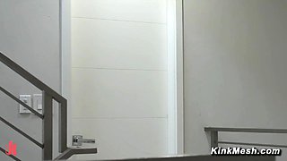 Boss ties up and rough fucks maid