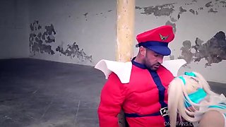 Busty cosplayer blasted with cum after wild ride of fucking