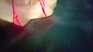 Artemisia Love Sexy Micro Bikini in the Jacuzzi Late at Night