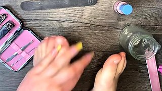 Delilah Jynx - Pink Pedicure On Tough Toenails