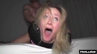 College Girls Get Brutal Face Fuck & Rough Sex - Hardcore Teen Threesome