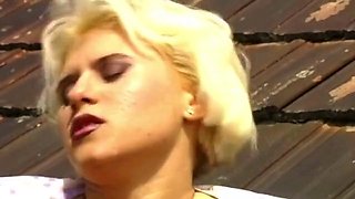 Scarlet Mika Rides Big Cock on Rooftop