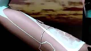 Fucking a Hot Blue Sex Bot in the Bus in POV