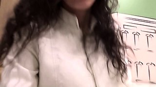 Brunette hot amateur finger fucking cunt at the beach