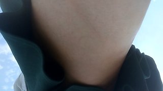 Real amateur outdoor couple enjoying hard fucking action