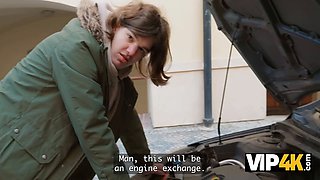 Vip4k. a innocent blonde from the street acts like a real bitch and a cheater