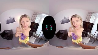 Stop Playing Games And Play With Me!; Girlfriend Video Games Distraction Attention Blonde Petite Blowjob Cowgirl Missionary Cumshot On Face
