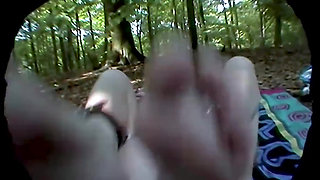 Bondage Sex in the Forest with Horny Chick