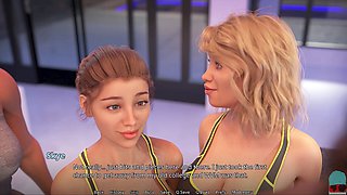 PC game featuring big boobs in a visual novel style