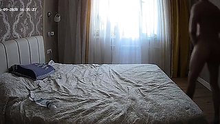 Amateur slut threesome in stockings and blowjob