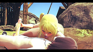 Fary Tail and One Pice Hentai - Lucy and Nami Lesbian Bisexual Threesome Sex - Japanese Asian Manga Anime Film Game Porn