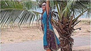 Public Beach Goes Into Nudist Beach # Risky Pee And Totaly Nude On Public Beach