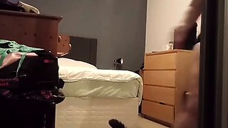 Spying on naked chubby stepmother