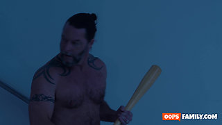 Busty Stepdaughter Kay Lovely Rides Stepdad's Dick Like a Whore in Rough Fuck Session