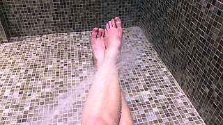 Maitresse Madelines solo foot fetish POV
