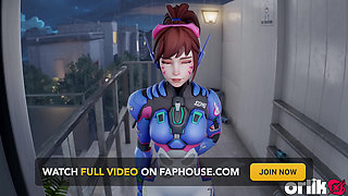 Sexy D.va Asks to Use Condom for Big Dick & Intense Wild Cowgirl Hard Fuck - 3D Overwatch Animation