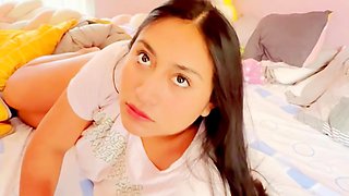 At home alone with him and me in a thong waiting to be