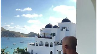 Fucking On The Balcony In Mexico Looking Over The Beach (full Video)