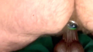 Cspot Wearing a Vintage Knee Length Slip Rides a Dildo to Orgasm