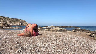 Female Wrestling Competetive Beach