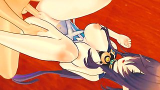 Hard-core, hentai, genshin impact futa