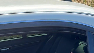 Spanking in the Car on the Heels and Butt