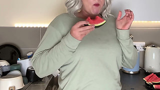 Juicy Watermelon Mess - Soaking Wet Pants Surprise!