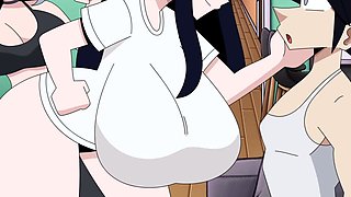 Fantasy Cartoon - Koji is blindfolded and jerked off hard