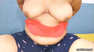 Chubby Nepal Milf Nima shows off and masturbates
