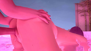 Extended version outdoor jacuzzi 3D Hentai fuck