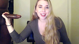 Amateur wife gives an interracial cuckold handjob