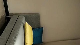 Small tit brunette gives a nice hard blowjob and fuck