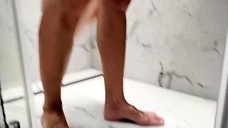Hot Milf Teases and Pleasures Herself in the Shower