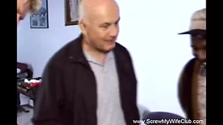 Big Boobs Blonde Wife Swinger Threesome Anal Facial Cuckold