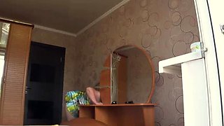 Neighbor Spies On Busty Mature Housewife Through Open Window