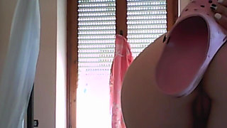 Spanking! I Spank Myself with My Slipper