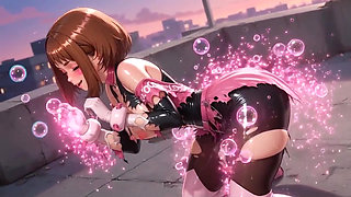 Uraraka My Hero Academia Oiled Slutty Tease Compilation Extended Version