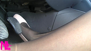 Sensual Revving in Rose Ballet Flats
